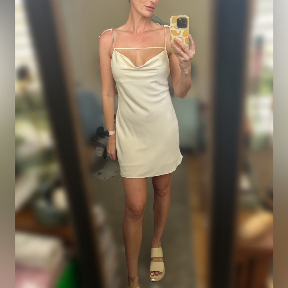 Abercrombie Cowl Neck Satin Slip Dress NWT